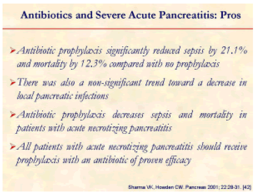 what antibiotics for pancreatitis
