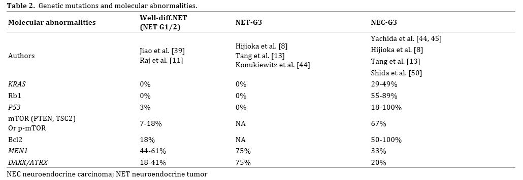 The Diagnosis And Treatment Of Pancreatic Nen G3 A Focus On Clinicopathological Difference Of Net G3 And Nec G3 Insight Medical Publishing